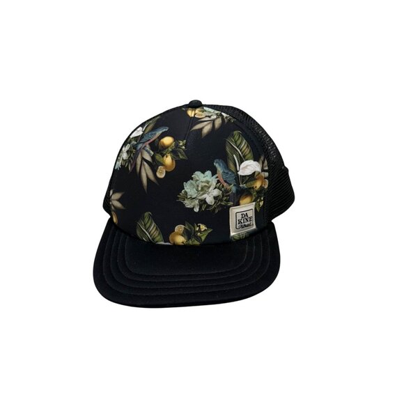 Dakine Hula Black Floral Part Mesh Adjustable Trucker Snapback Hat Cap Womens - Picture 1 of 6